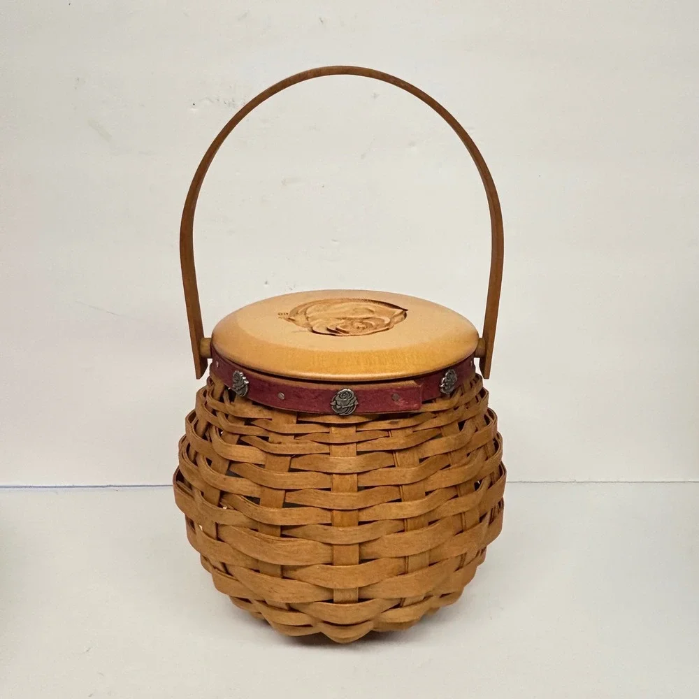 Vintage Longaberger Basket Lid Tournament of Roses Pasadena Floral Liner 2004